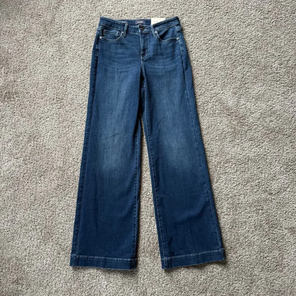 NYJD Teresa Wide Leg Jeans Size 6 - Picture 2 of 7